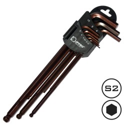 9 PCS EXTRA LONG HEX KEY WITH BALL POINT